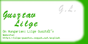gusztav lilge business card